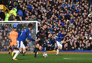 Everton V Arsenal 2017-18 Prints: Granit Xhaka: Arsenal Midfielder in Action against Everton, Premier League 2017-18