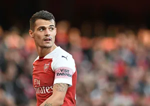 Arsenal V Everton 2018-19 Prints: Granit Xhaka: Arsenal Midfielder in Action Against Everton, Premier League 2018-19