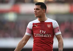 Arsenal V Southampton 2018-19 Prints: Granit Xhaka: Arsenal Midfielder in Action against Southampton, Premier League 2018-19