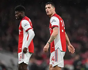 Granit Xhaka: Arsenal Midfielder in Action against Southampton, Premier League 2021-22