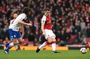 Arsenal V Stoke City 2017-18 Prints: Granit Xhaka: Arsenal Midfielder in Action against Stoke City, Premier League 2017-18