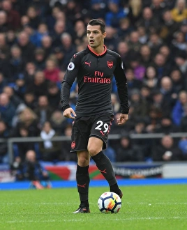 Granit Xhaka: Arsenal Midfielder in Action vs. Everton, Premier League 2017-18