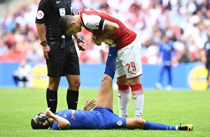 Granit Xhaka (Arsenal) Pedro (Chelsea). Arsenal 1:1 Chelsea. Arsenal win 4:1 on penaltys Granit Xhaka (Arsenal) Pedro (Chelsea). Arsenal 1:1 Chelsea. Arsenal win 4:1 on penaltys