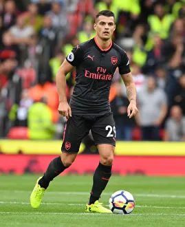 Granit Xhaka: Arsenal Star in Action Against Stoke City, Premier League 2017-18