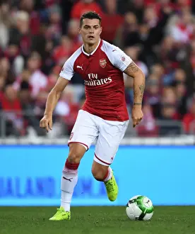 Sydney Western Wanderers V Arsenal 2017-18 Prints: Granit Xhaka: Arsenal Star in Action Against Western Sydney Wanderers, Sydney 2017
