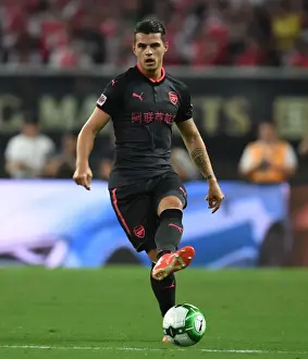 Bayern Munich V Arsenal 2017-18 Prints: Granit Xhaka: Arsenal Star Shines in Bayern Munich Friendly, Shanghai 2017