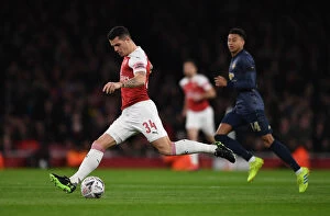 Arsenal v Manchester United FA Cup 2018-19 Collection: Granit Xhaka: Arsenal vs Manchester United - FA Cup Showdown
