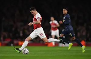 Arsenal V Manchester United FA Cup 2018-19 Prints: Granit Xhaka: Arsenal vs Manchester United - FA Cup Showdown
