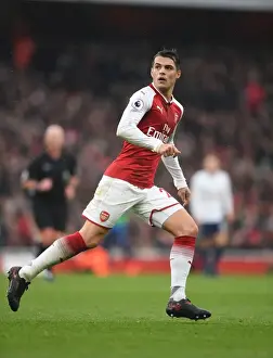 Arsenal V Tottenham Hotspur 2017-18 Prints: Granit Xhaka: Arsenal vs. Tottenham Clash in the Premier League