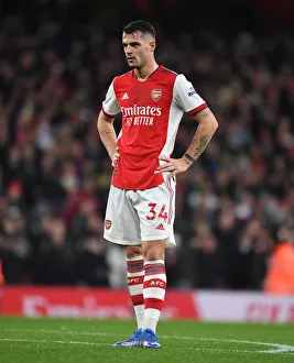 Arsenal V West Ham United 2021-22 Prints: Granit Xhaka: Arsenal vs West Ham United, Premier League 2021-22 - In Action