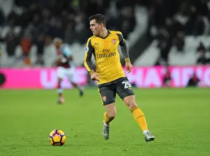 Granit Xhaka (Arsenal). West Ham United 1: 5 Arsenal. Premier League. London Stadium