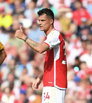 Arsenal V Wolverhampton Wanderers 2022-23 Prints: Granit Xhaka: Arsenal's Brilliant Midfield Performance Against Wolverhampton Wanderers
