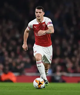 Arsenal V BATE Borisov 2018-19 Prints: Granit Xhaka: Arsenal's Europa League Battle against BATE Borisov, 2018-19