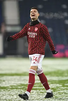 West Bromwich Albion V Arsenal 2020-21 Prints: Granit Xhaka: Arsenal's Focus Ahead of West Bromwich Albion Clash (Premier League)