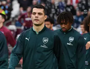 West Ham United V Arsenal 2018-19 Prints: Granit Xhaka: Arsenal's Focus Ahead of West Ham Clash (Premier League 2018-19)