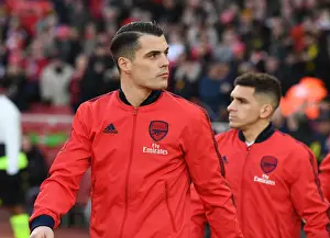 Arsenal V Sheffield United 2019-20 Prints: Granit Xhaka: Arsenal's Focus Before Arsenal vs Sheffield United (2019-20)