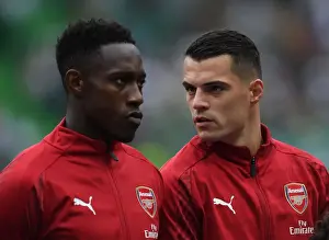 Sporting Lisbon V Arsenal 2018-19 Prints: Granit Xhaka: Arsenal's Midfield Commander in Europa League Battle Against Sporting Lisbon