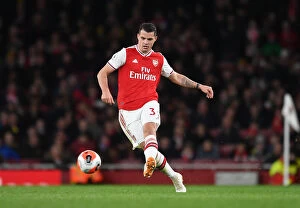 Images Dated 23rd February 2020: Granit Xhaka: Arsenal's Midfield Maestro in Action Against Everton, Premier League 2019-20