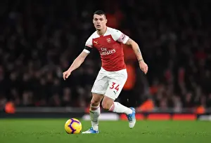 Arsenal V Fulham 2018-19 Prints: Granit Xhaka: Arsenal's Midfield Maestro in Action Against Fulham