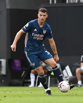 Granit Xhaka: Arsenal's Midfield Maestro in Action against Fulham, Premier League 2020-21