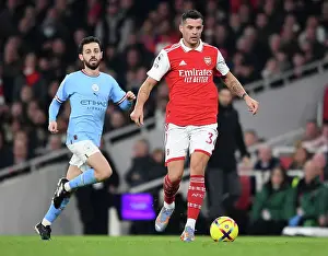 Granit Xhaka: Arsenal's Midfield Maestro in Action Against Manchester City, Premier League 2022-23