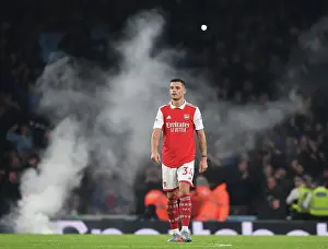 Granit Xhaka: Arsenal's Midfield Maestro in Action Against Manchester City, Premier League 2022-23