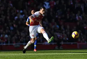 Arsenal V Southampton 2018-19 Prints: Granit Xhaka: Arsenal's Midfield Maestro in Action against Southampton