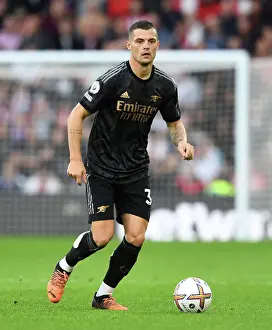 Granit Xhaka: Arsenal's Midfield Maestro in Action against Southampton, Premier League 2022-23