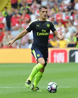 Granit Xhaka: Arsenal's Midfield Maestro in Action vs. Watford, Premier League 2016-17