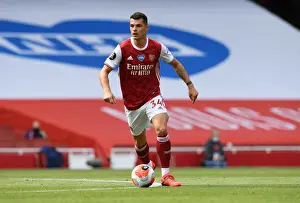 Granit Xhaka: Arsenal's Midfield Maestro in Action vs. Watford, Premier League 2019-2020
