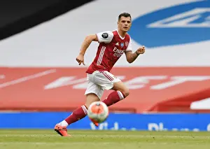 Granit Xhaka: Arsenal's Midfield Maestro in Action against Watford, Premier League 2019-2020