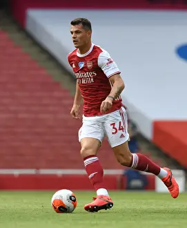 Granit Xhaka: Arsenal's Midfield Maestro in Action Against Watford, Premier League 2019-2020