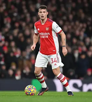 Granit Xhaka: Arsenal's Midfield Maestro in Action against Wolverhampton Wanderers, Premier League 2021-22