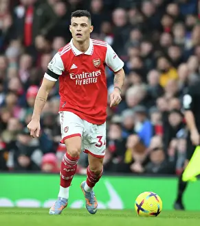 Granit Xhaka: Arsenal's Midfield Maestro at Emirates Stadium - Arsenal vs. Brentford, 2023