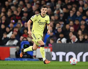 Images Dated 4th April 2022: Granit Xhaka: Arsenal's Midfield Maestro Shines in Premier League Clash Against Crystal Palace