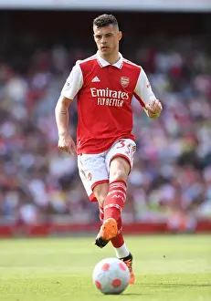 Granit Xhaka: Arsenal's Midfield Mastermind in Action against Everton, Premier League 2021-22
