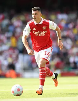 Granit Xhaka: Arsenal's Midfield Mastermind in Action against Everton, Premier League 2021-22