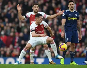 Arsenal V Fulham 2018-19 Prints: Granit Xhaka: Arsenal's Midfield Mastermind in Action against Fulham