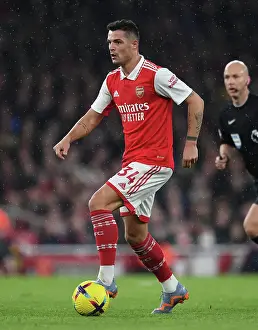 Granit Xhaka: Arsenal's Midfield Mastermind in Action Against Manchester City, Premier League 2022-23