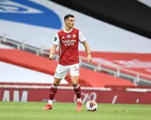 Granit Xhaka: Arsenal's Midfield Mastermind in Action against Watford, Premier League 2019-20