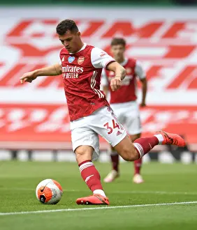 Granit Xhaka: Arsenal's Midfield Mastermind in Action against Watford, Premier League 2019-2020