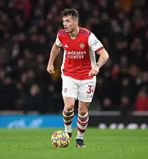 Granit Xhaka: Arsenal's Midfield Mastermind in Action against Wolverhampton Wanderers, Premier League 2021-22