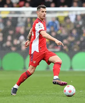 Granit Xhaka: Arsenal's Midfield Mastermind Dazzles in Premier League Clash Against Watford (March 2022)