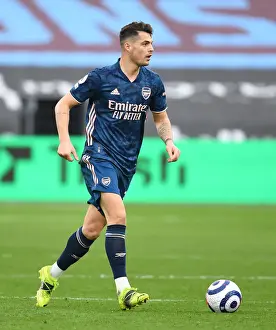 Granit Xhaka: Arsenal's Midfield Mastermind Shines in Empty Premier League Arena vs. West Ham United (2020-21)