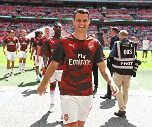 Arsenal V Chelsea - FA Community Shield 2017-18 Prints: Granit Xhaka: Arsenal's Steely Gaze Ahead of Chelsea Showdown - FA Community Shield 2017-18