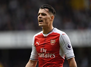 Tottenham Hotspur V Arsenal 2016-17 Prints: Granit Xhaka: Battle in the Derby - Arsenal vs. Tottenham, 2016-17 Premier League