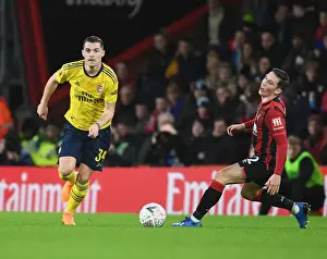 AFC Bournemouth V Arsenal - FA Cup 4th Rd 2020 Prints: Granit Xhaka Breaks Past Harry Wilson: AFC Bournemouth vs. Arsenal FA Cup Fourth Round