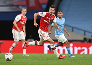 Arsenal V Manchester City - FA Cup Semi-Final 2019-20 Prints: Granit Xhaka in FA Cup Battle: Arsenal vs. Manchester City