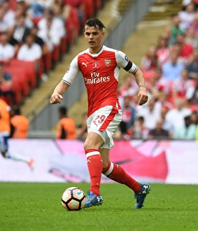 Arsenal V Chelsea - FA Cup Final 2017 Prints: Granit Xhaka at the FA Cup Final: Arsenal vs. Chelsea
