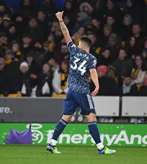 Granit Xhaka Focused: Wolverhampton Wanderers vs Arsenal, Premier League 2021-22